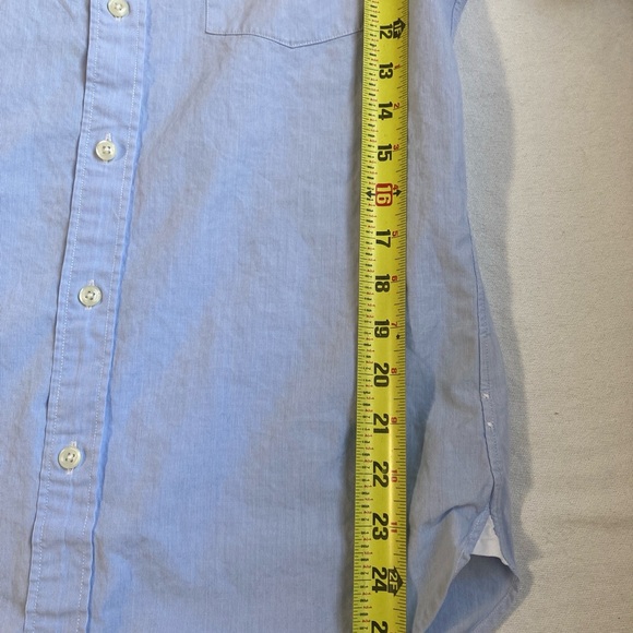 J Crew Shirtings Cotton Long Sleeve Light Blue Men's Shirt with White Collar S - Picture 12 of 16